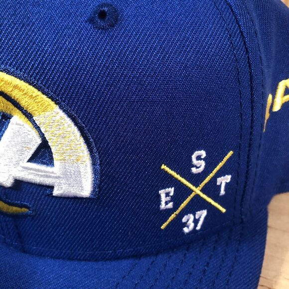 Los Angeles Rams Hat Cap Size 7 3/4 Blue New Era 9Fifty Football Team Adult Mens - Picture 3 of 9